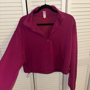 Yogalicious Magenta Quarter-Zip Sweatshirt